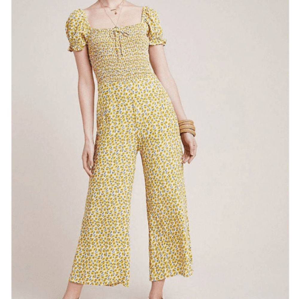 Faithfull The Brand Yellow Floral Laszlo Jumpsuit
